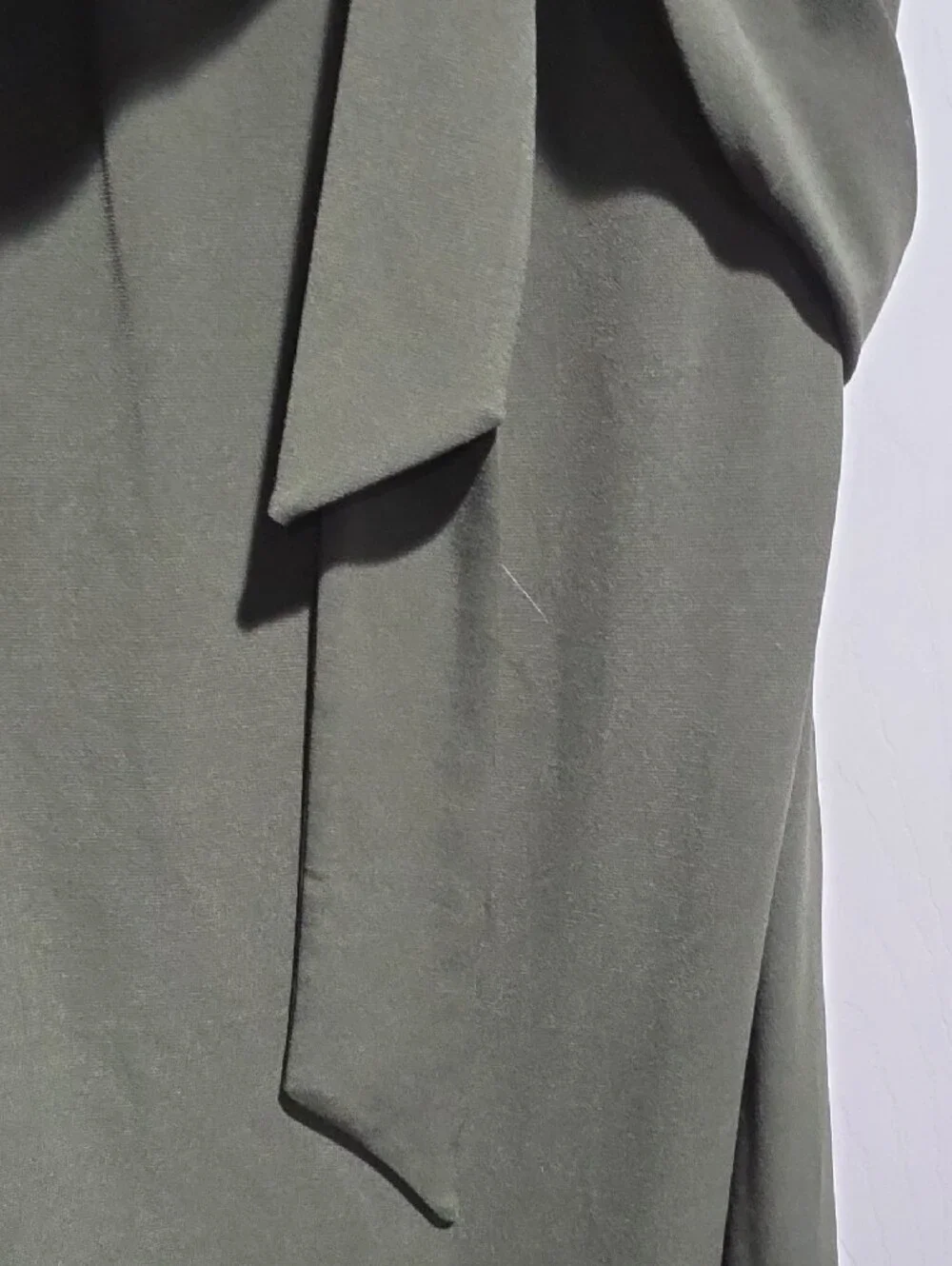 Michael Kors Olive Green Sleeveless Zip-Front Mini Dress with Belt